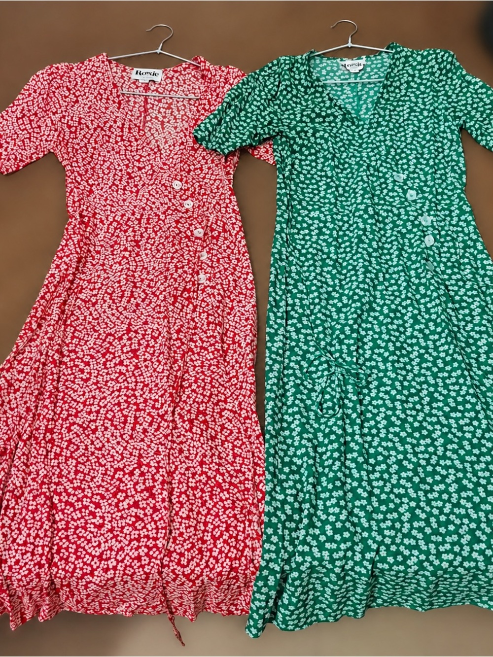 Rouje Floral Wrap Dress in Red